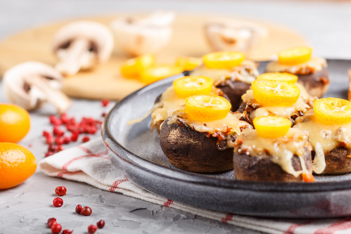 Gefüllte Champignons mit Käse