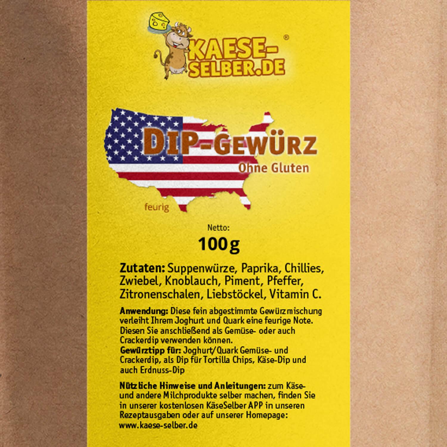 Dip-Gewürz 100 g - Gemüse-, Tortilla-, Cracker-Dip